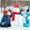 HAKIDZEL 1set Christmas Snowman Making Decorative Props Buttons Hats Scarves Activity for Boys and Girls Snowman Dress up Accessories view 4