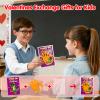28Pack Glow in Dark Sticky Hands With Valentines Greeting Cards Bulk Valentines Party Favors for Kids Stretchy Toy Goodie Bag Pinata Stuffers Treasure Box Toys Exchange Gifts School Supplies view 3