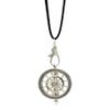 BREEZY Made in USA, Multipurpose Fidget Spinner Top, Stress Relief Accessory Toy, Spinning Top Amulet Jewelry Necklace Keychain, 2 Pack Bundle Silver Ferris Wheel + Silver Roulette Wheel view 3