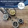 BREEZY Made in USA, Multipurpose Fidget Spinner Top, Stress Relief Accessory Toy, Spinning Top Amulet Jewelry Necklace Keychain, 2 Pack Bundle Silver Ferris Wheel + Silver Roulette Wheel view 4