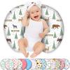 Custom Baby Nursing Pillow Cover Personalized Name Woodland Deer Theme Breastfeeding Pillow Cover for Baby Boys and Girls view 1