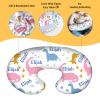 Custom Baby Nursing Pillow Cover Personalized Name Woodland Deer Theme Breastfeeding Pillow Cover for Baby Boys and Girls view 3