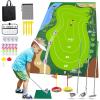 Liberry Kids Golf Set for 3 4 5 6 7 Years Old Boys Girls, Golf Chipping Game with Mat, Sticky Balls, Storage Bag, Retractable Clubs, Outdoor Indoor Sports Christmas Toy Gift Toss Game (Silver) view 1