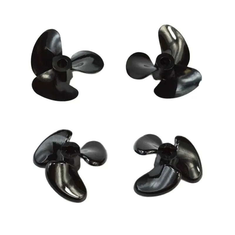 2Pairs RC Boat Dia. 34mm 30mm 26mm Three-Blade Fully Immersed Paddle Positive Negative Propellers PC Material Props RC/Simulation Boat(2pairs 26x3mm)