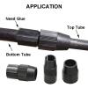 2PCS Telescopic Tube Plastic Connector 16-19mm Stainless Steel Dip Net Pole Telescoping Pipe Clamp Fixed Lock for Outdoor Hobby(34-32mm) view 3