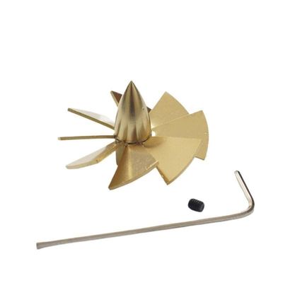 1PCS RC Submarine Ship Model 8-Blade Paddle Dia 32.5/41mm Shaft Hole 3mm Hub Height 20mm Pump Driven Propeller Copper Props(Dia 32.5mm)