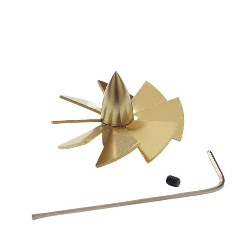 1PCS RC Submarine Ship Model 8-Blade Paddle Dia 32.5/41mm Shaft Hole 3mm Hub Height 20mm Pump Driven Propeller Copper Props(Dia 32.5mm)