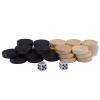 32Pcs Draughts Chess Backgammon Pieces, Comfortable Feel Board Game Set for Fun, Indoor Outdoor Travel view 1