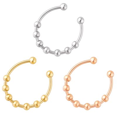 Adjustable Rings 3Pcs Bead Diy Stress Relief Rings Ring Rings Anxiety Open Rings Unisex