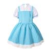 Auggle Girls Halloween Costume Outfit Blue Plaid Princess Dress Storybook Character Party Dress Up Cosplay Blue Plaid(7-8Years) view 2