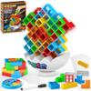 iuuoi 70Pcs Tetra Board Game for Kids & Adults 4-8 8-12, Team Building Blocks Stacking Game, Stacking Balance Blocks Toy for Family Friend, 2 Players+ Family Games view 1