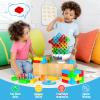 iuuoi 70Pcs Tetra Board Game for Kids & Adults 4-8 8-12, Team Building Blocks Stacking Game, Stacking Balance Blocks Toy for Family Friend, 2 Players+ Family Games view 2