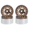 1.9" RC Beadlock Wheels Rims for 1/10 Scale RC Crawler (Set of 4) - Compatible with Traxxas TRX4, TRX6, Axial SCX10, SCX10 III, AXI03007, and D90 (Bronze) view 1