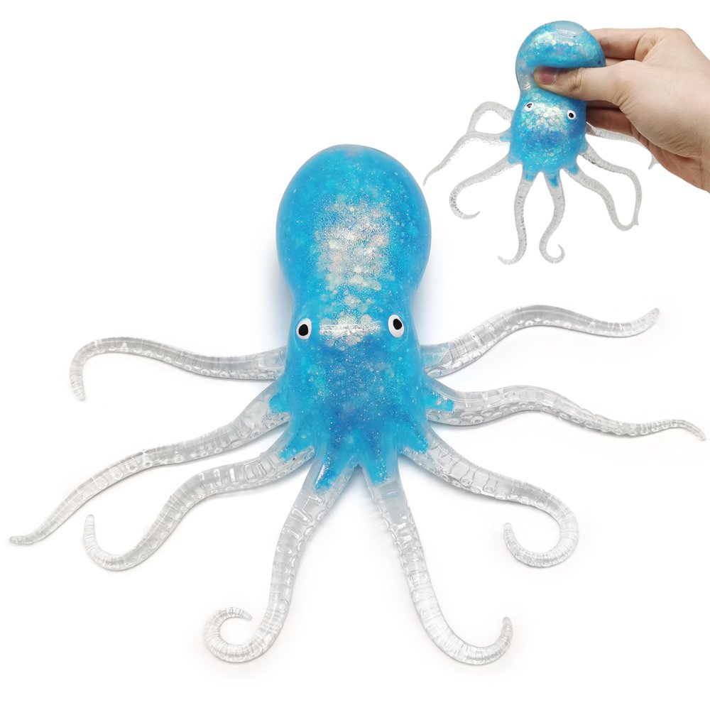 ZTATU Octopus Stress Balls for Adults Sensory Fidget Toys (1PCS) Squishy Toys for Kids Sea Animals Stress Ball, Party Favors Stress Relief Gifts Easter Basket Stuffers