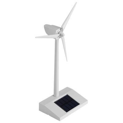ZASCHMOY Mini Wind Mill Toy for Kids Science Teaching Tool - Solar Energy, ABS Plastic, White, 14 * 9 * 26cm