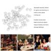 50 PCS Blank Six Sided Dice Round Corner Plastic 0.6in Dice Cubes for Board Games DIY Sticker Math Teaching Party (White) view 4