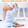 Silicone Sleeves for Avent Glass Natural Baby Bottle,4 Pack Bottles Shatter Proof Bottle Covers,Anti Flow Holder Compatible Baby Bottle 4 oz & 8 oz,BPA Free(Grey+White+Blue+Green) view 2