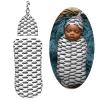 Muishi Black Car Icon Newborn Swaddle Blankets Hat Sets Soft Baby Receiving Blanket Swaddle Sack for Baby Shower Infant Boy Girl Gift view 2