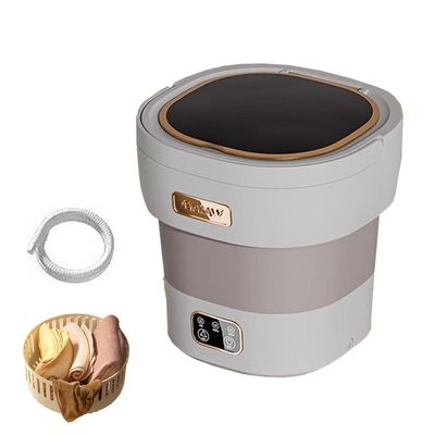Upgraded Large Capacity Washer 18L Foldable Washing Machine 12x12x13in Portable Washer For Underwear, Baby Clothes Or Socks Space Saver(Gray)