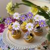 Ephlyn 24Pcs Purple Daisy Cupcake Toppers Flower Cake Toppers Daisy Cake Decorations Chrysanthemum Cupcake Toppers Spring Daisy Flower Cake Picks for Birthday Wedding Supplies view 4