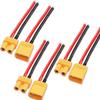 ZHOFONET 3 Pairs XT30 Pigtail,XT30 Wire XT30 Plug Male and Female Connector view 1