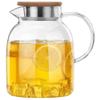 Kettle Heat-Resistant Explosion-Proof Glass Water Bottle Cold Water Bottle with Deluxe Stay Cool Handles Spill-Free Spout Hammered Finish High Gloss Polish view 1