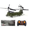 FunXylophy RC Helicopter, S026H 2.4G 3CH Dual-Rotor Transport Aircraft Military Aerocraft Model with One-Key Takeoff and Landing Function (RTF Version/Army Green) view 1