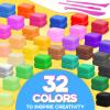 MuseLuxe Air Dry Clay - 64 Pack Modeling Clay Kit with 3 Sculpting Tools,Safe & Non-Toxic,DIY Magic Toys Gifts for Boys,Girls,Kids - 32 Colors view 3