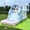 25FT Commercial Grade White Bounce House, Inflatable Obstacle Course w/Water Slide for Adult Big Kid 5-12, (100% PVC) (Splash Water Pool) (1100w Blower) for Backyard Birthday Wedding Party Macaroon view 3