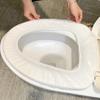 20PCS Plastic Toilet Seat Cover Cushion Protector Mat Large Pack, White Disposable Non-Woven Portable Little Individual Single Package for Adult Home Travel Children Training Environmental Protection view 3