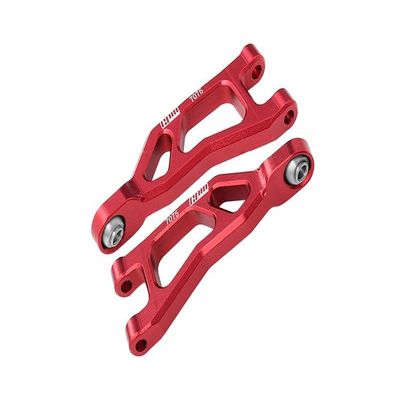 Aluminum 7075 Alloy Rear Upper Suspension Arms for Arrma 1/14 Mojave GROM MEGA 380 Brushed 4X4 Small Scale Desert Truck RTR-ARA2104 Upgrades - Red