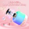Mini Karaoke Machine for Kids Adults,Portable Bluetooth Speaker with 2 Wireless Microphones Toys Gifts for Girls 4-12 Years Old,Karaoke Speaker with Dazzling Lights (Pink-Square Mics) view 2