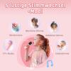 Mini Karaoke Machine for Kids Adults,Portable Bluetooth Speaker with 2 Wireless Microphones Toys Gifts for Girls 4-12 Years Old,Karaoke Speaker with Dazzling Lights (Pink-Square Mics) view 3
