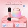 Mini Karaoke Machine for Kids Adults,Portable Bluetooth Speaker with 2 Wireless Microphones Toys Gifts for Girls 4-12 Years Old,Karaoke Speaker with Dazzling Lights (Pink-Square Mics) view 4