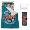 Custom Toddler Nap Mat for Preschool, Personalized Name Slumber Bags with Baseball Designs for Kids Daycare, Roll Up Sleeping Mats with Flannel Blanket & Removable Pillow for Boys Girls Color09 view 1