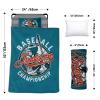 Custom Toddler Nap Mat for Preschool, Personalized Name Slumber Bags with Baseball Designs for Kids Daycare, Roll Up Sleeping Mats with Flannel Blanket & Removable Pillow for Boys Girls Color09 view 3