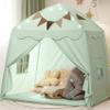 Extra Large Toddler Play Tent & Kids Tent Play Tents with Flags & Star Lights, Portable & Foldable Teepee, Bed Canopy for Boys & Girls, Indoor Outdoor JoyHut Dome Tents Playhouse, 59x39x59 in,Green view 1