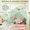 Extra Large Toddler Play Tent & Kids Tent Play Tents with Flags & Star Lights, Portable & Foldable Teepee, Bed Canopy for Boys & Girls, Indoor Outdoor JoyHut Dome Tents Playhouse, 59x39x59 in,Green view 2