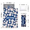 Custom Toddler Nap Mat for Preschool, Personalized Name Slumber Bags with Baseball Designs for Kids Daycare, Roll Up Sleeping Mats with Flannel Blanket & Removable Pillow for Boys Girls Color24 view 3
