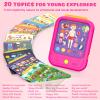 Kids Learning Tablet Educational Learning Pad for Toddlers 2-5 to Learn Alphabets, Numbers, Foods, Time, Music, Vehicles,Tablet Toy for Toddlers Ages 2 3 4 5 6 Years Old Pink view 3