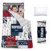 Custom Toddler Nap Mat for Preschool, Personalized Name Slumber Bags with Baseball Designs for Kids Daycare, Roll Up Sleeping Mats with Flannel Blanket & Removable Pillow for Boys Girls Color06 view 1