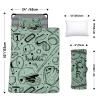 Custom Toddler Nap Mat for Preschool, Personalized Name Slumber Bags with Baseball Designs for Kids Daycare, Roll Up Sleeping Mats with Flannel Blanket & Removable Pillow for Boys Girls Color03 view 3