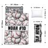 Custom Toddler Nap Mat for Preschool, Personalized Name Slumber Bags with Baseball Designs for Kids Daycare, Roll Up Sleeping Mats with Flannel Blanket & Removable Pillow for Boys Girls Color23 view 3