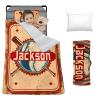 Custom Toddler Nap Mat for Preschool, Personalized Name Slumber Bags with Baseball Designs for Kids Daycare, Roll Up Sleeping Mats with Flannel Blanket & Removable Pillow for Boys Girls Color12 view 1