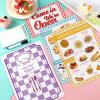 Diner Restaurant Play Set Food Play Kitchen Accessories Restaurant Toy Set 2 Double Sided Restaurant Menu Pen Waiters Order 60Page Receipt Book Pretend Play Set Role Play Accessories Total of 4 view 4
