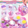 Hohosunlar Unicorn Tea Party Set for Little Girls, Toddler Princess Toy Tea Set, Pretend Play Teapot Dessert Tea Cup Set Food Kitchen Playset, Birthday Unicorn Gift for 3 4 5 6 7 8 Year Old Girl view 4