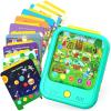 Kids Learning Tablet Educational Learning Pad for Toddlers 2-5 to Learn Alphabets, Numbers, Foods, Time, Music, Vehicles,Tablet Toy for Toddlers Ages 2 3 4 5 6 Years Old Green view 1