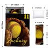 Custom Toddler Nap Mat for Preschool, Personalized Name Slumber Bags with Baseball Designs for Kids Daycare, Roll Up Sleeping Mats with Flannel Blanket & Removable Pillow for Boys Girls Color19 view 3