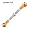 MECCANIXITY 2pcs Steering Servo Turnbuckle Rod RC Aluminum Alloy Linkages for HSP 1/10 94123 On-Road RC Car(Yellow) view 4
