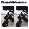 4Pcs Stroller Wheel Covers, Wheelchair Wheel Covers Wheelchair Accessories for Kids Dustproof Black Baby Stroller Wheelchair Tire Protector (Small Size (Single Pack)) view 3